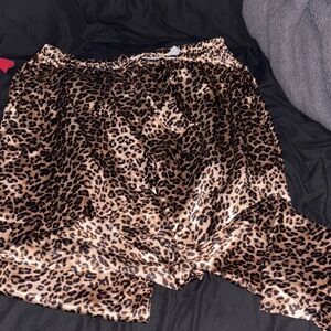 Valerie Stevens Animal Print Satin PJ Pants